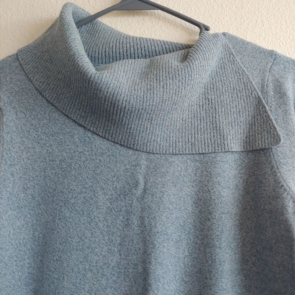 Vintage Blue Turtleneck Sweater Womens Large